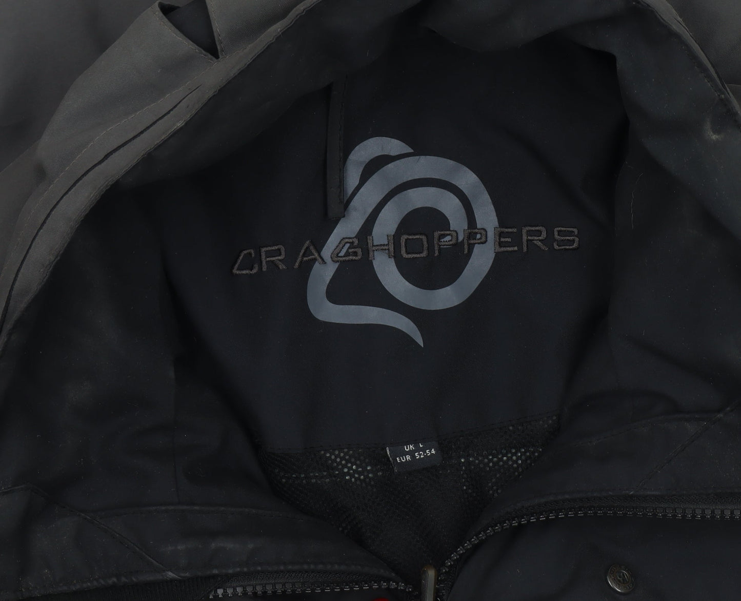 Craghoppers Men’s Black Waterproof Jacket L 44in Outdoor Hiking Coat