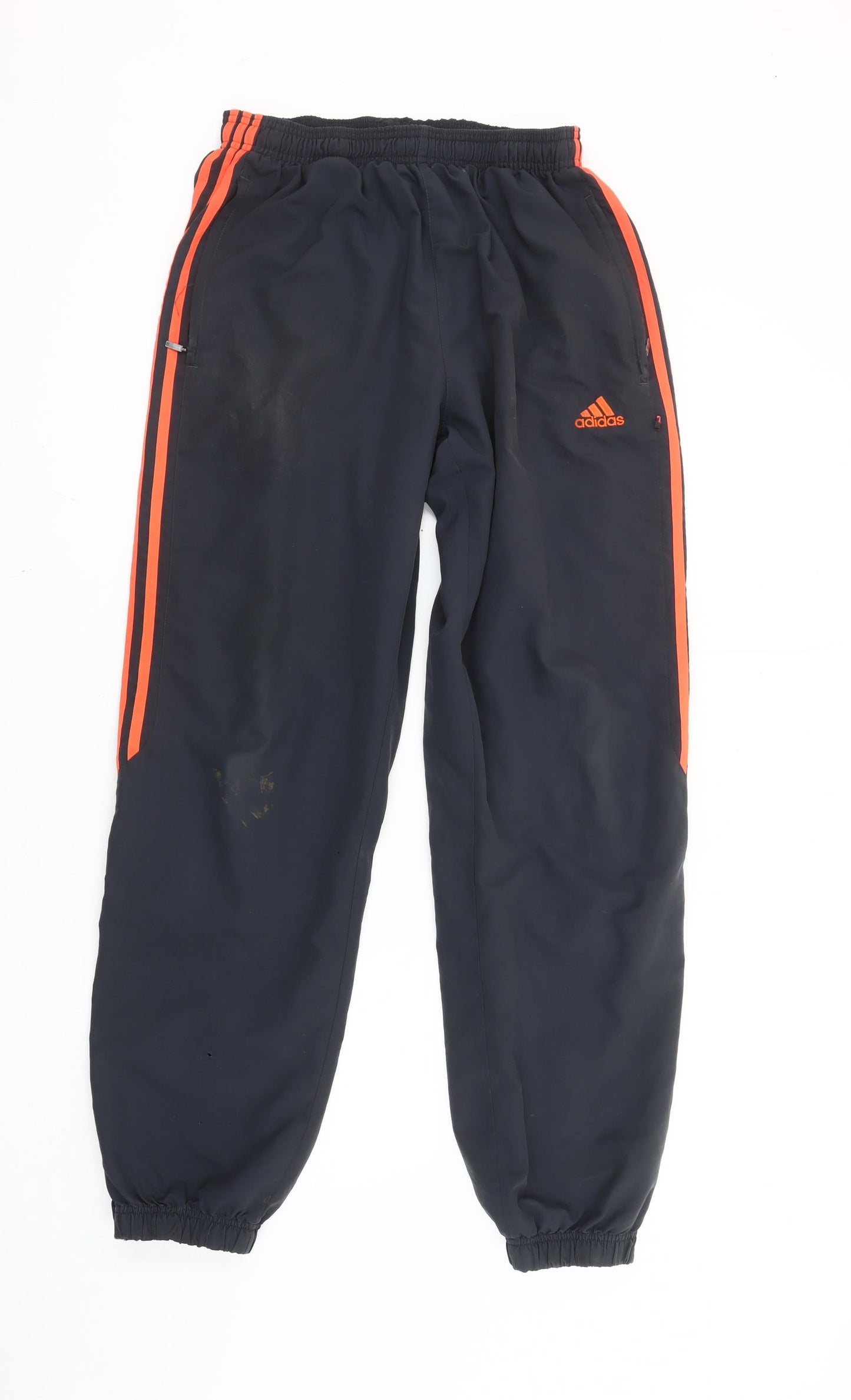 Adidas Men’s Black Track Pants S Elastic Waist Pockets Sportswear