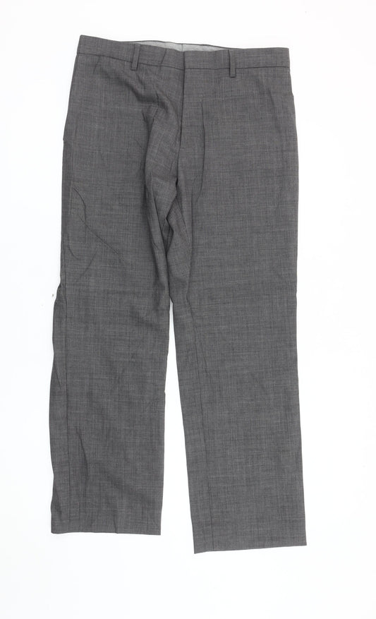 Banana Republic Men’s Grey Classic Fit Wool Blend Dress Trousers 32x30