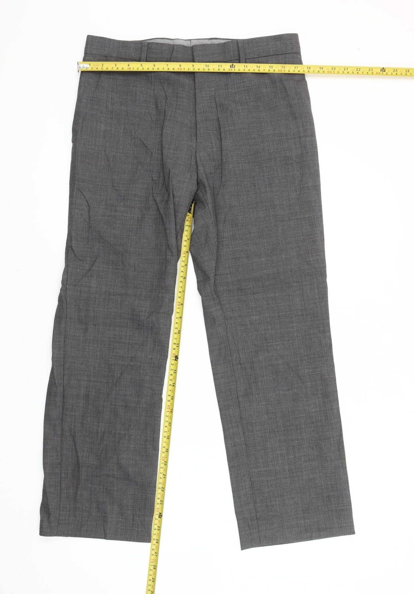Banana Republic Men’s Grey Classic Fit Wool Blend Dress Trousers 32x30