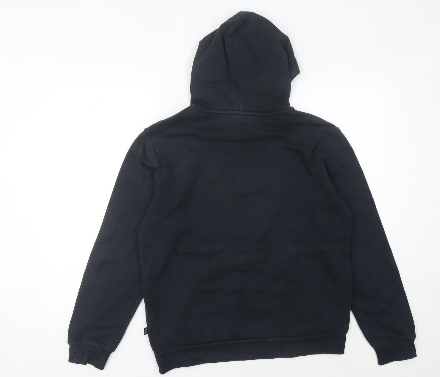 Puma Womens Black Hoodie Size 14 Logo Pullover Sweatshirt