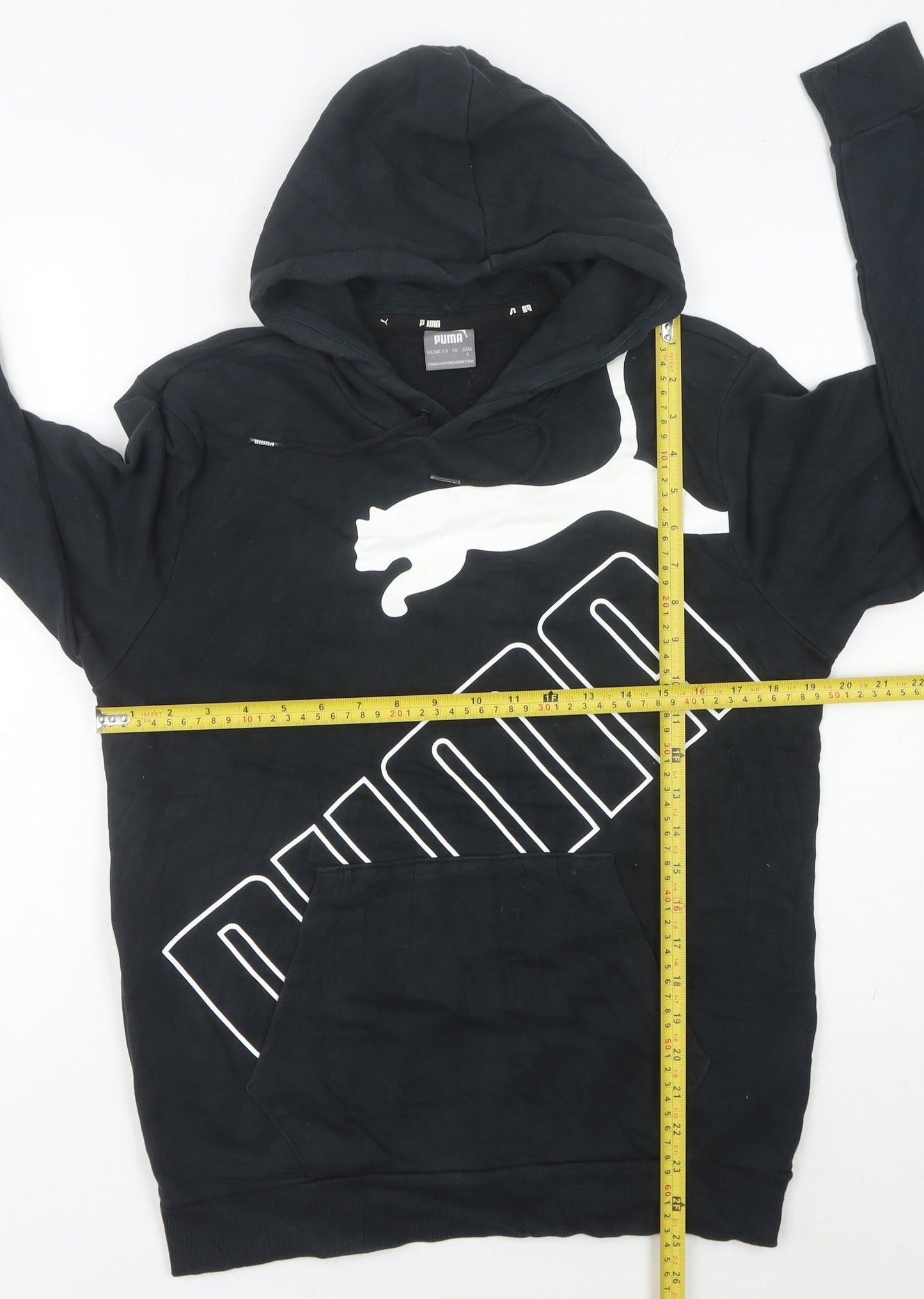 Puma Women’s Black Pullover Hoodie Size 14 Logo Sportswear