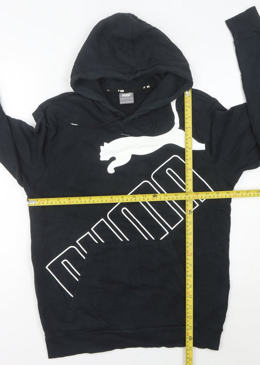 Puma Women’s Black Pullover Hoodie Size 14 Logo Sportswear