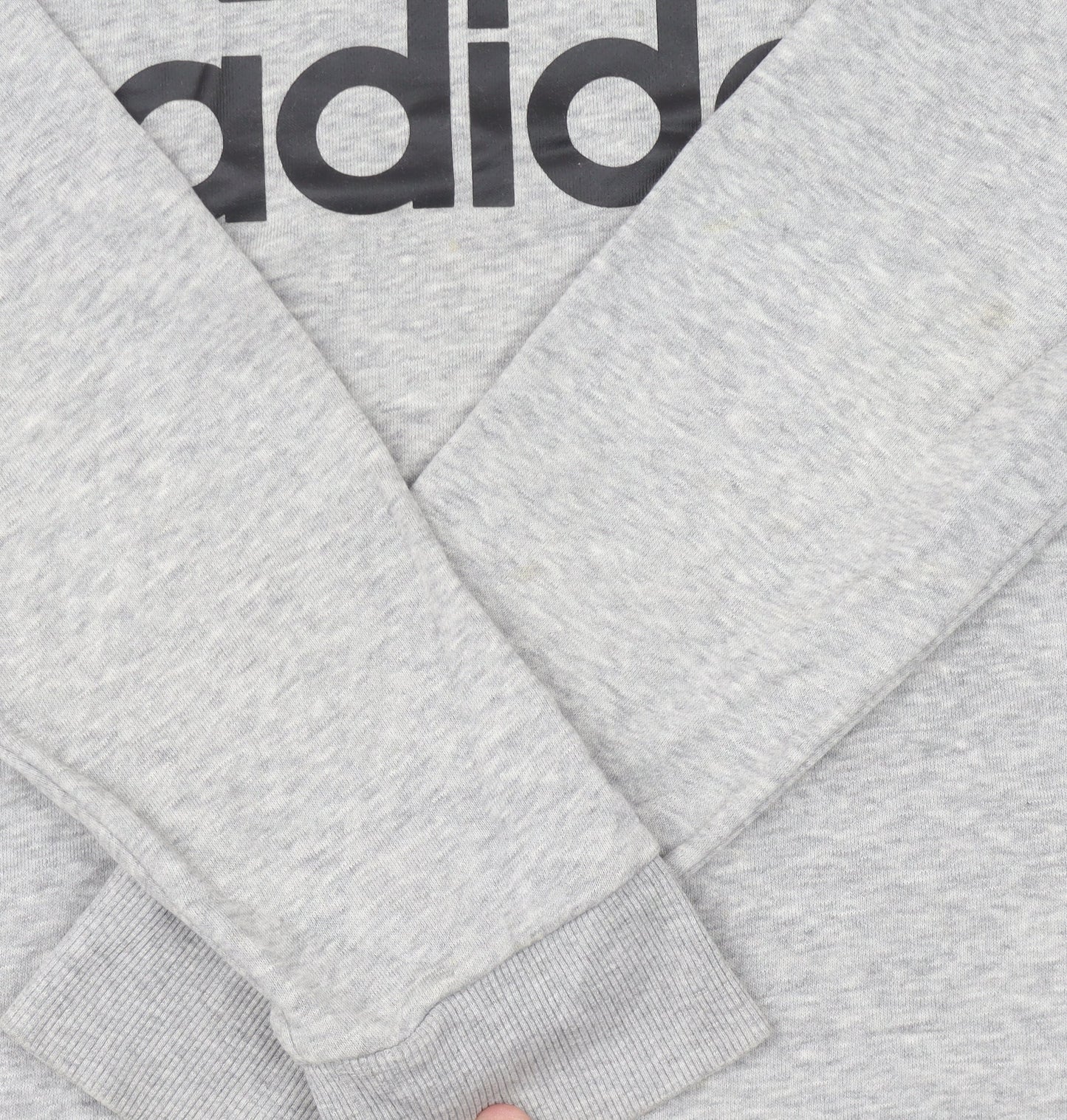 Adidas Womens Grey Pullover Hoodie Size M 12-14 Logo Activewear