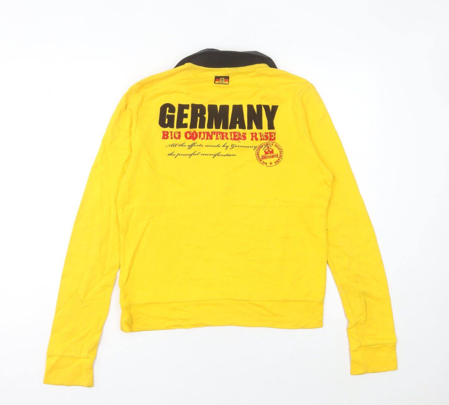 Kappa Womens Yellow Polo Shirt Size 12 Long Sleeve Germany Logo