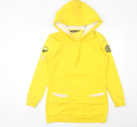 Kappa Women’s Yellow Jumper Dress Size 8 Hoodie Casual Long Sleeve