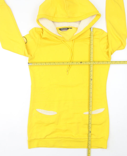 Kappa Women’s Yellow Jumper Dress Size 8 Hoodie Casual Long Sleeve