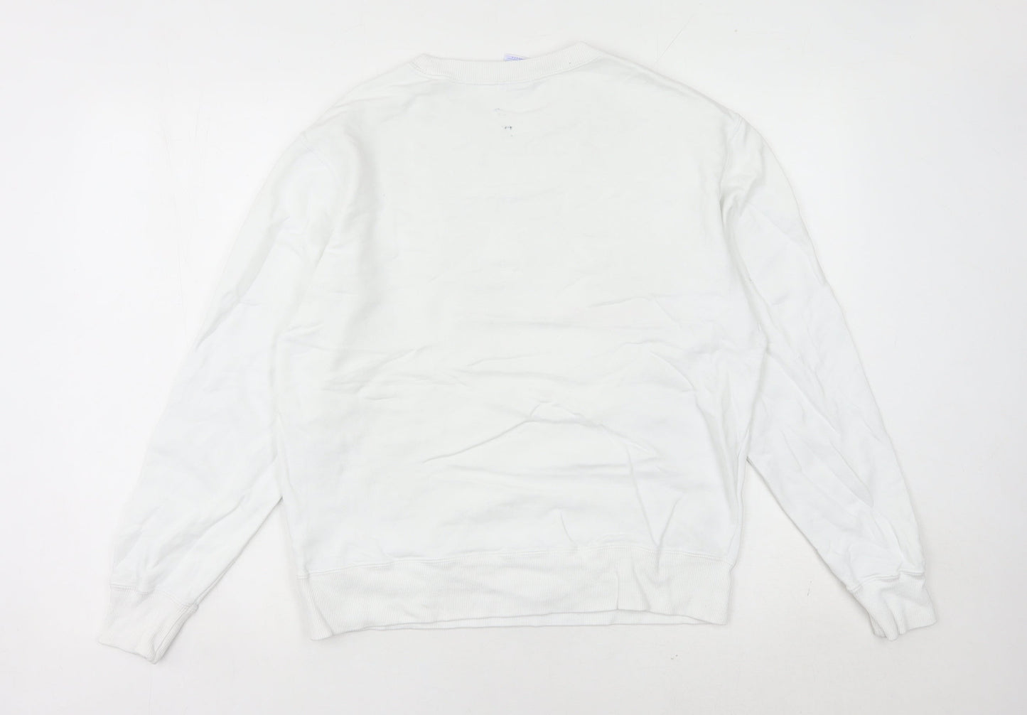 Champion Women’s White Small Sweatshirt Crew Neck Athletic Logo