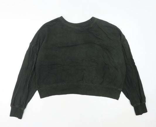 Womens UK 10 Regular Nike Green Pullover Sweatshirt