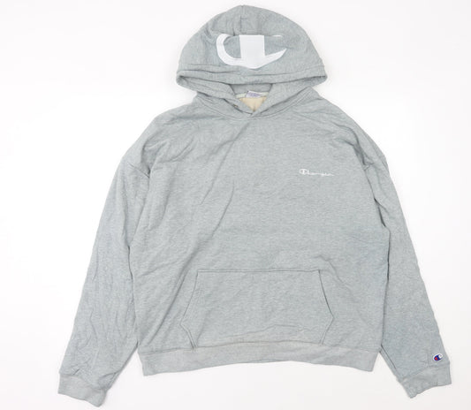 Champion Women’s Grey Pullover Hoodie Size 20 Logo Print