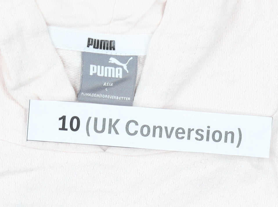 Puma Womens Pink Hoodie UK 10 Pullover Logo Sportswear