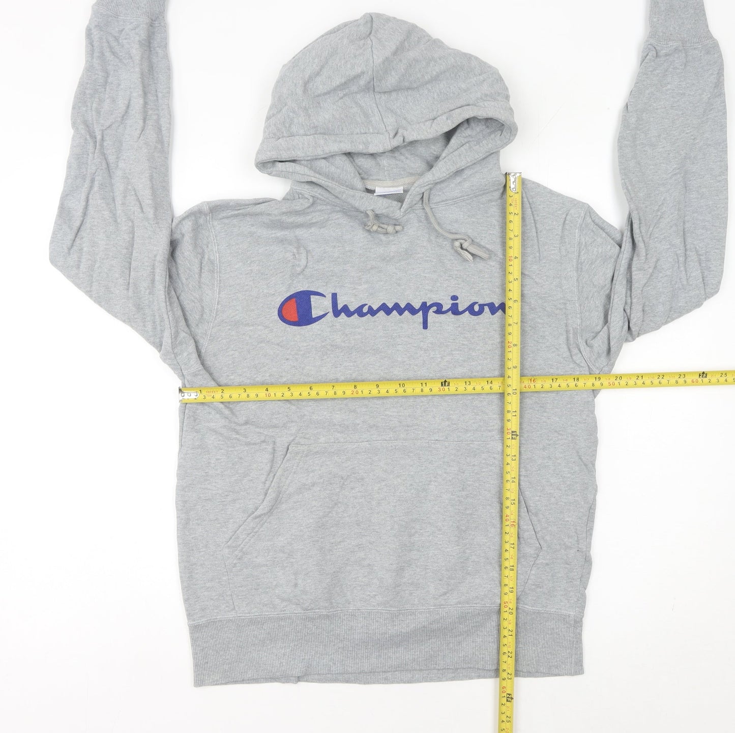 Champion Womens Grey Hoodie Size 14 Pullover Logo Sportswear