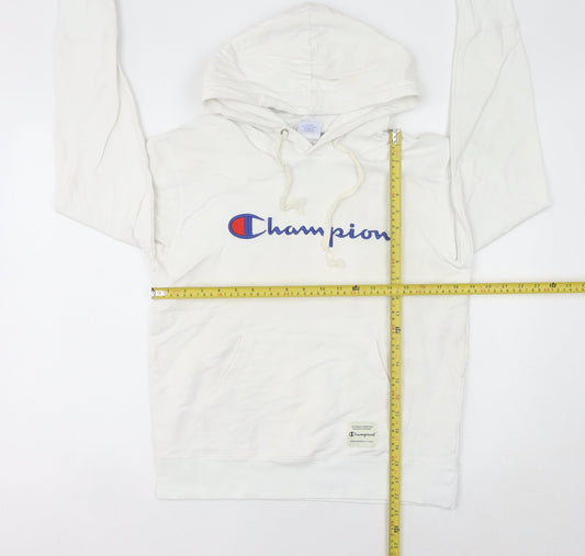 Champion Women's White Pullover Hoodie Medium Logo Sportswear