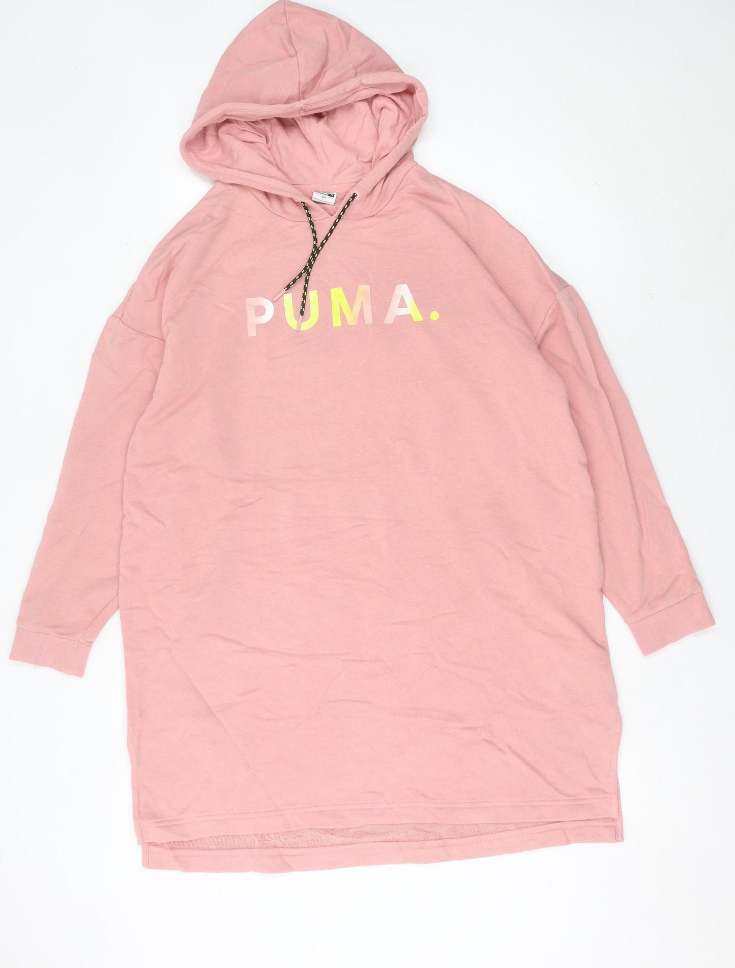 Puma Womens Pink Hoodie T-Shirt Dress Size 10 Casual Sportswear