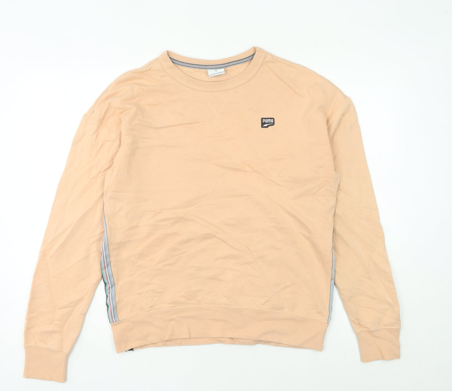 Puma Womens Beige Sweatshirt Size 12 UK Cotton Blend Crew Neck