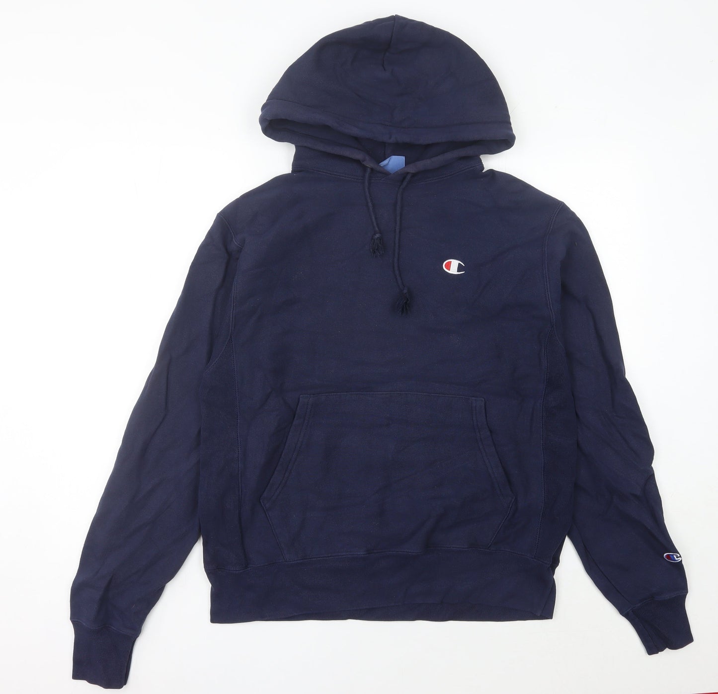 Champion Unisex Blue Pullover Hoodie Medium Logo Sportswear