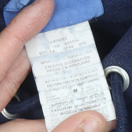 Champion Unisex Blue Pullover Hoodie Medium Logo Sportswear