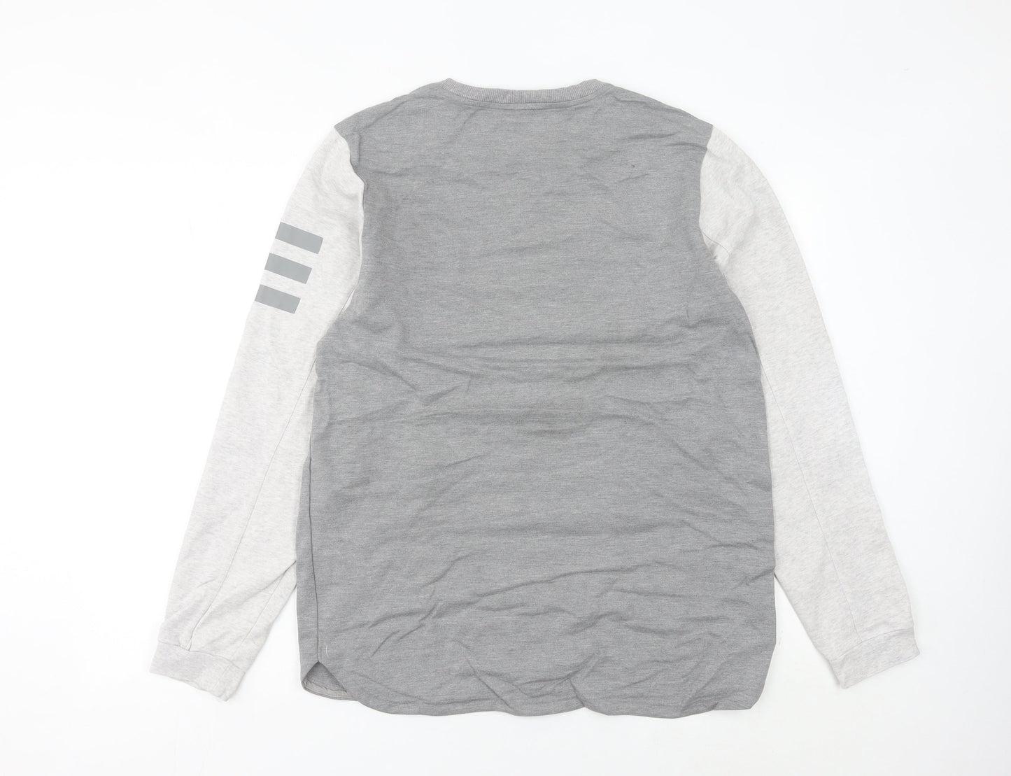 Adidas Neo Women's Grey Sweatshirt Size 16 UK Crew Neck Long Sleeve