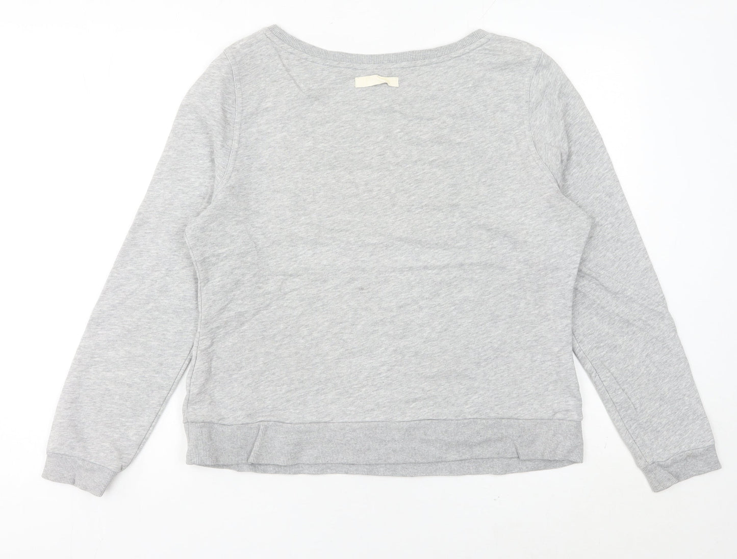 New Balance Women Grey Logo Sweatshirt Size 14 Raglan Sleeve