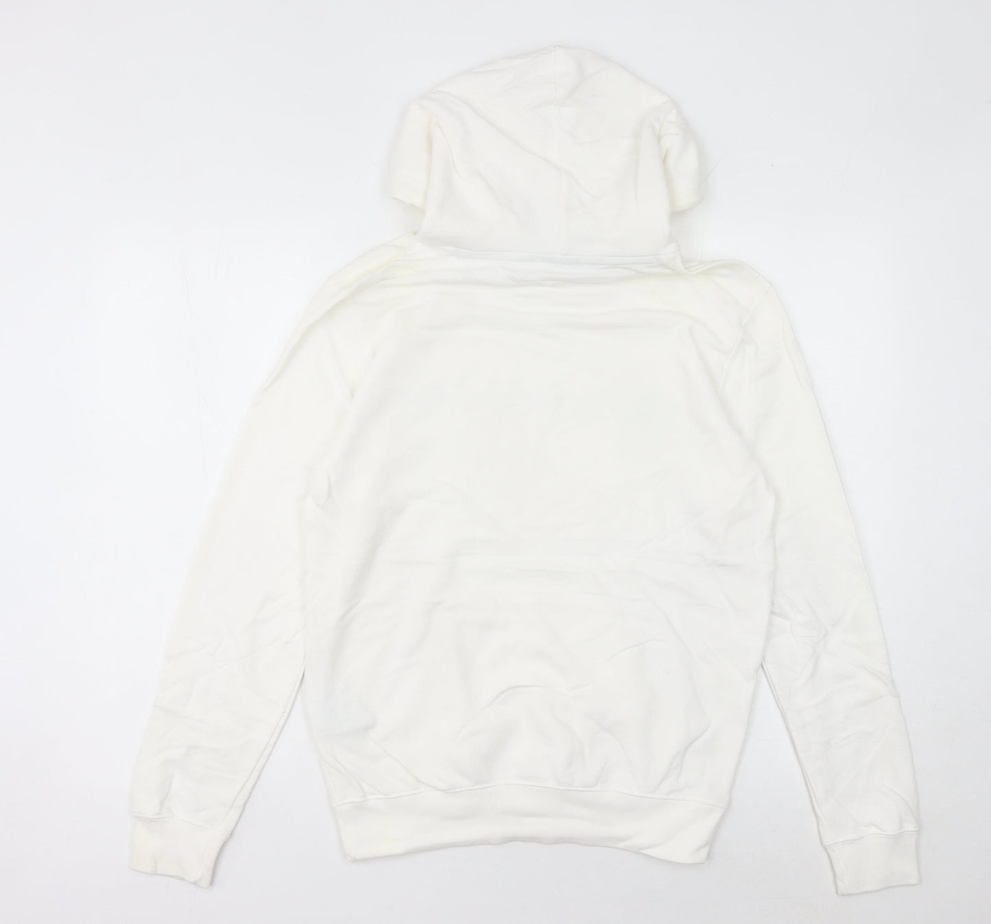 Champion Womens White Pullover Hoodie Small Logo Hooded Sweatshirt