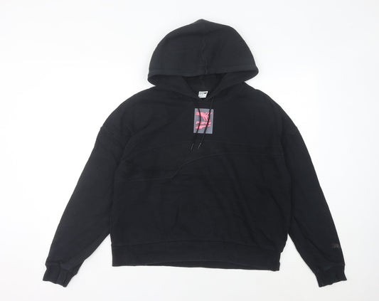 Puma Women’s Black Pullover Hoodie Size 12 Regular Fit Sportswear