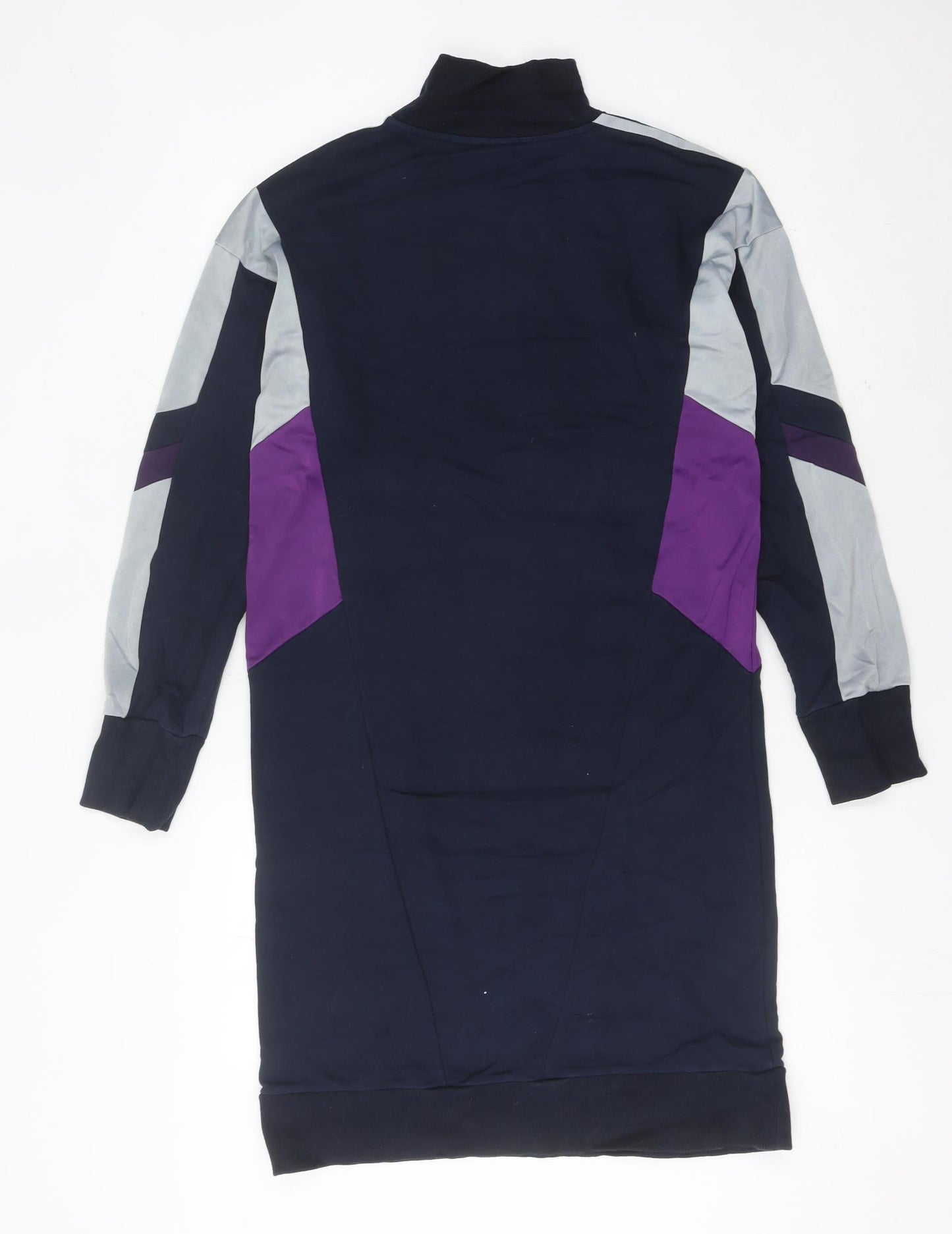Adidas Women’s Blue Grey Purple Colourblock T-Shirt Dress Size 10