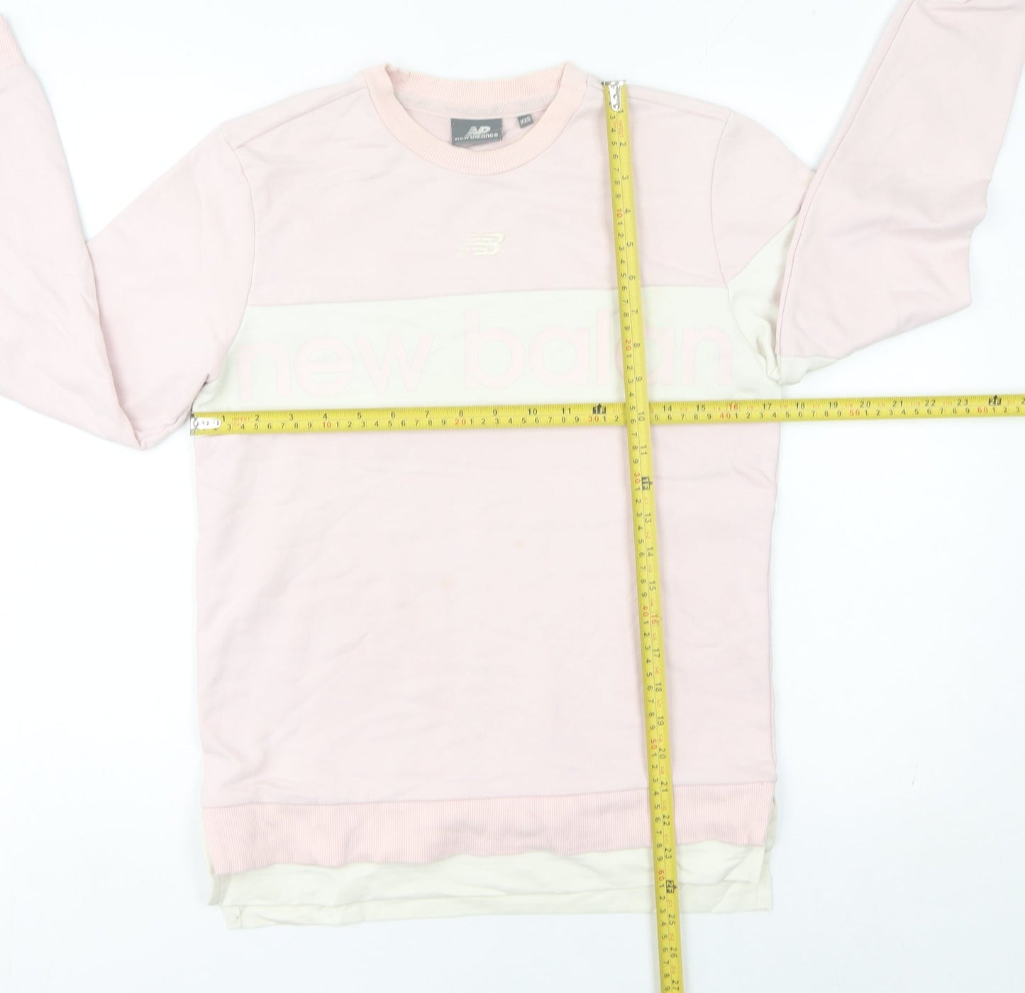 New Balance Women’s Pink XXS Pullover Sweatshirt Logo Sportswear