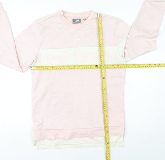 New Balance Women’s Pink XXS Pullover Sweatshirt Logo Sportswear