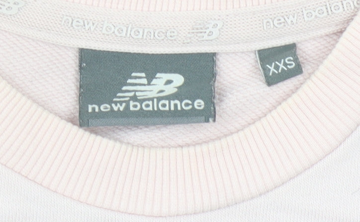 New Balance Women’s Pink XXS Pullover Sweatshirt Logo Sportswear