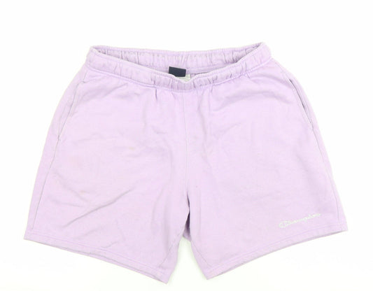 Champion Men's Purple Medium Sweat Shorts Elastic Waist Casual