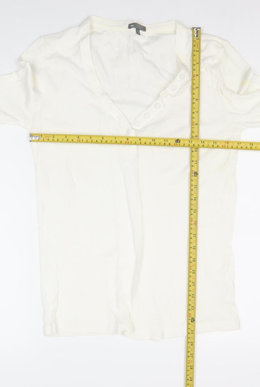 Gap Women’s Ivory Long Sleeve Cotton Blouse XL