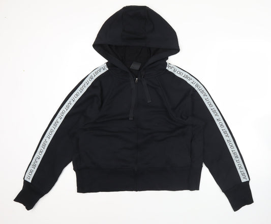 Womens UK L Regular Nike Black Full Zip Hoodie