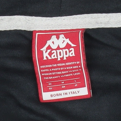 Kappa Womens Black Striped Full Zip Hoodie Size M UK 14