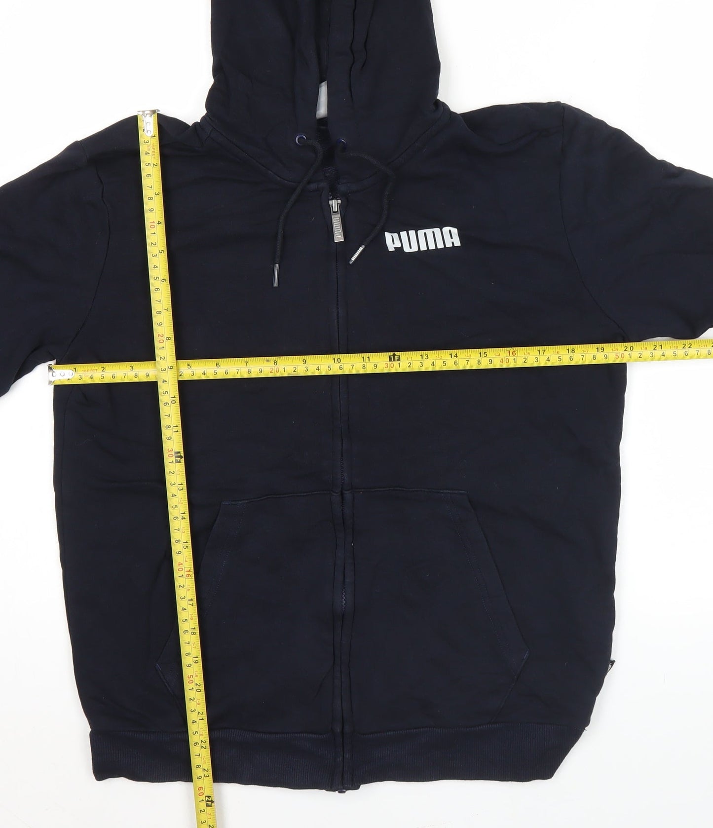 Puma Men’s Black Small Full Zip Hoodie Sweatshirt with Logo