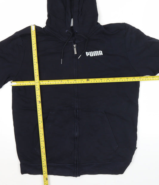 Puma Men’s Black Small Full Zip Hoodie Sweatshirt with Logo