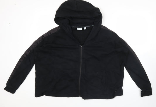 Puma Womens Black Size 12 Full Zip Hoodie Sports Loungewear