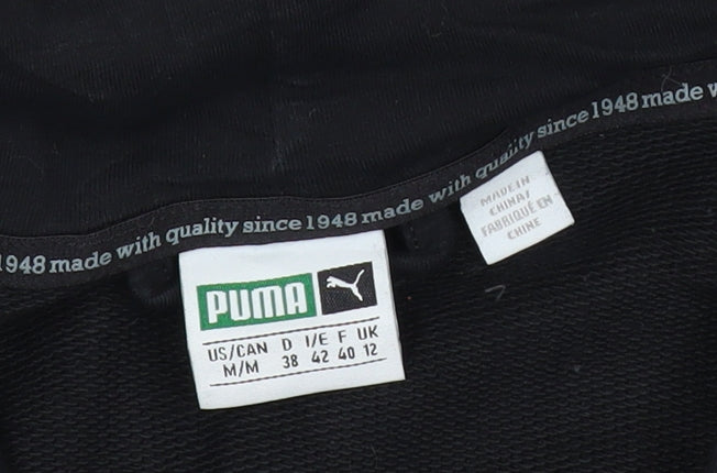Puma Womens Black Size 12 Full Zip Hoodie Sports Loungewear