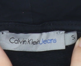Calvin Klein Jeans Womens Black Small Full Zip Hoodie Sweatshirt