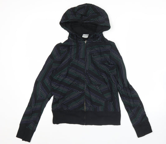 Womens UK M Regular Nike Black Full Zip Hoodie