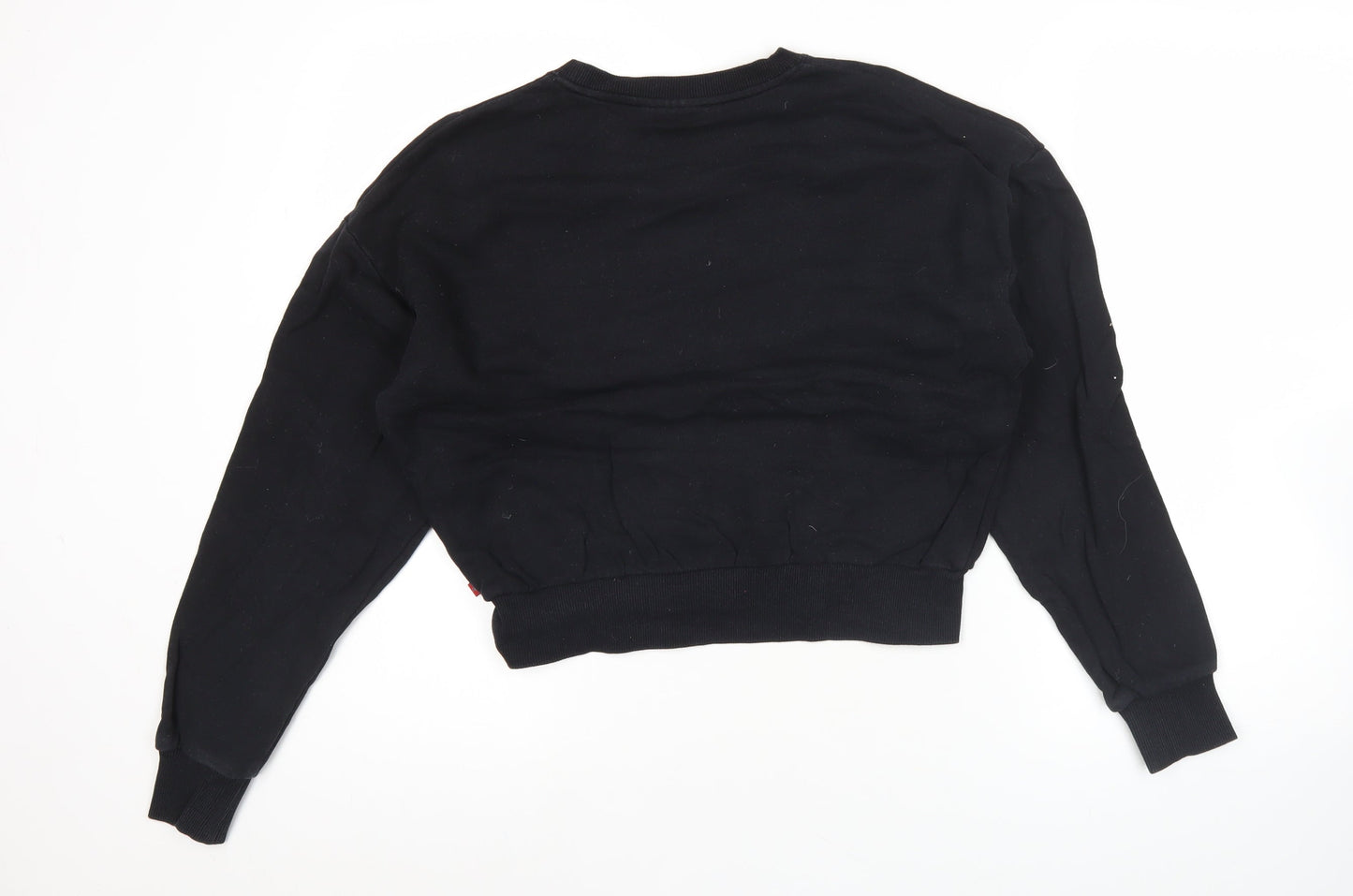 Dickies Womens Black Small Pullover Logo Sweatshirt Crew Neck