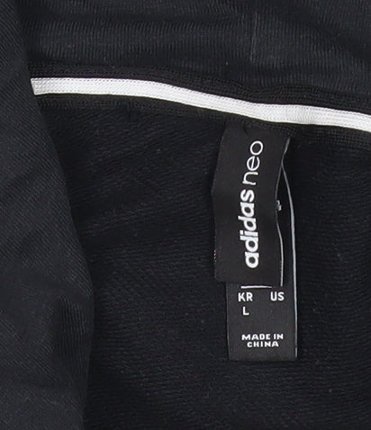 Adidas Women Black Pullover Hoodie Size 14 Logo Sportswear