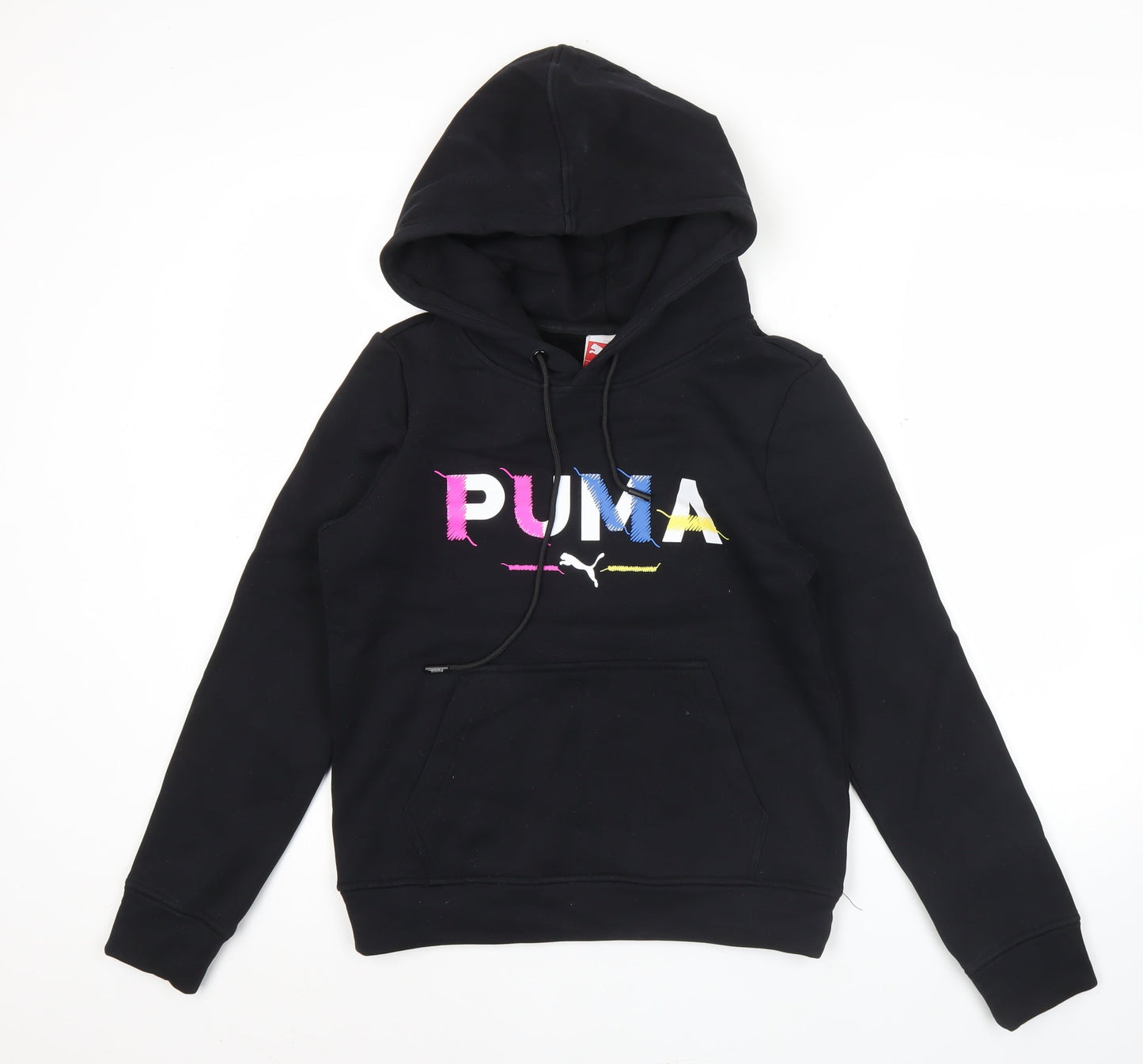 Puma Women Black XL Pullover Hoodie Logo Graphic Casual Sports