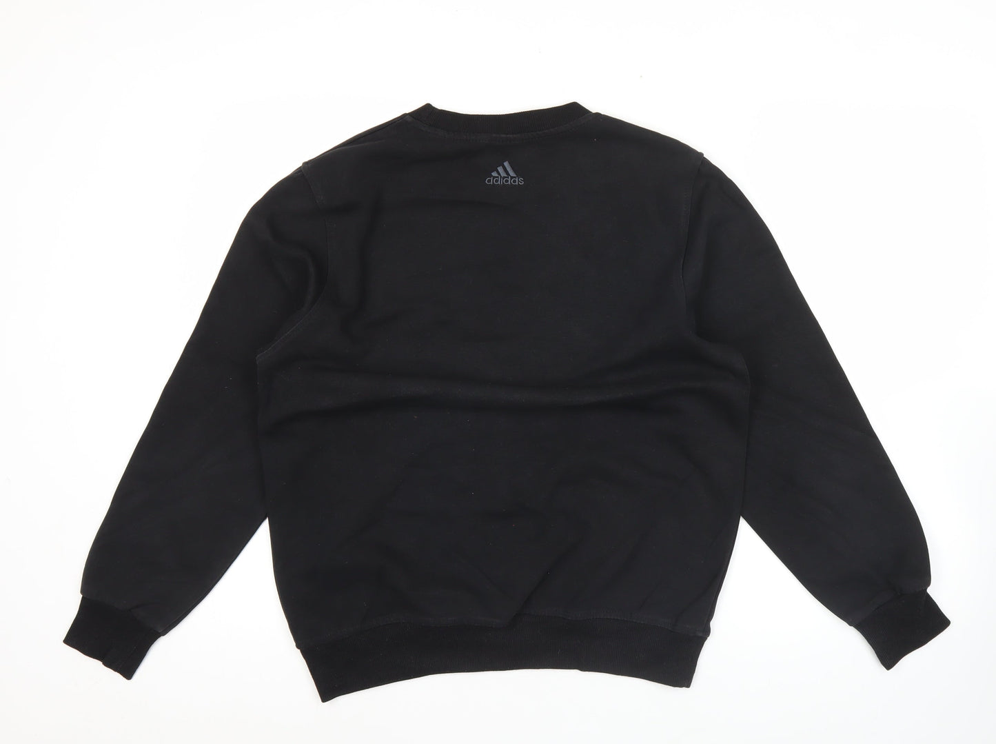 Adidas Mens Black L Pullover Sweatshirt Crew Neck Long Sleeve