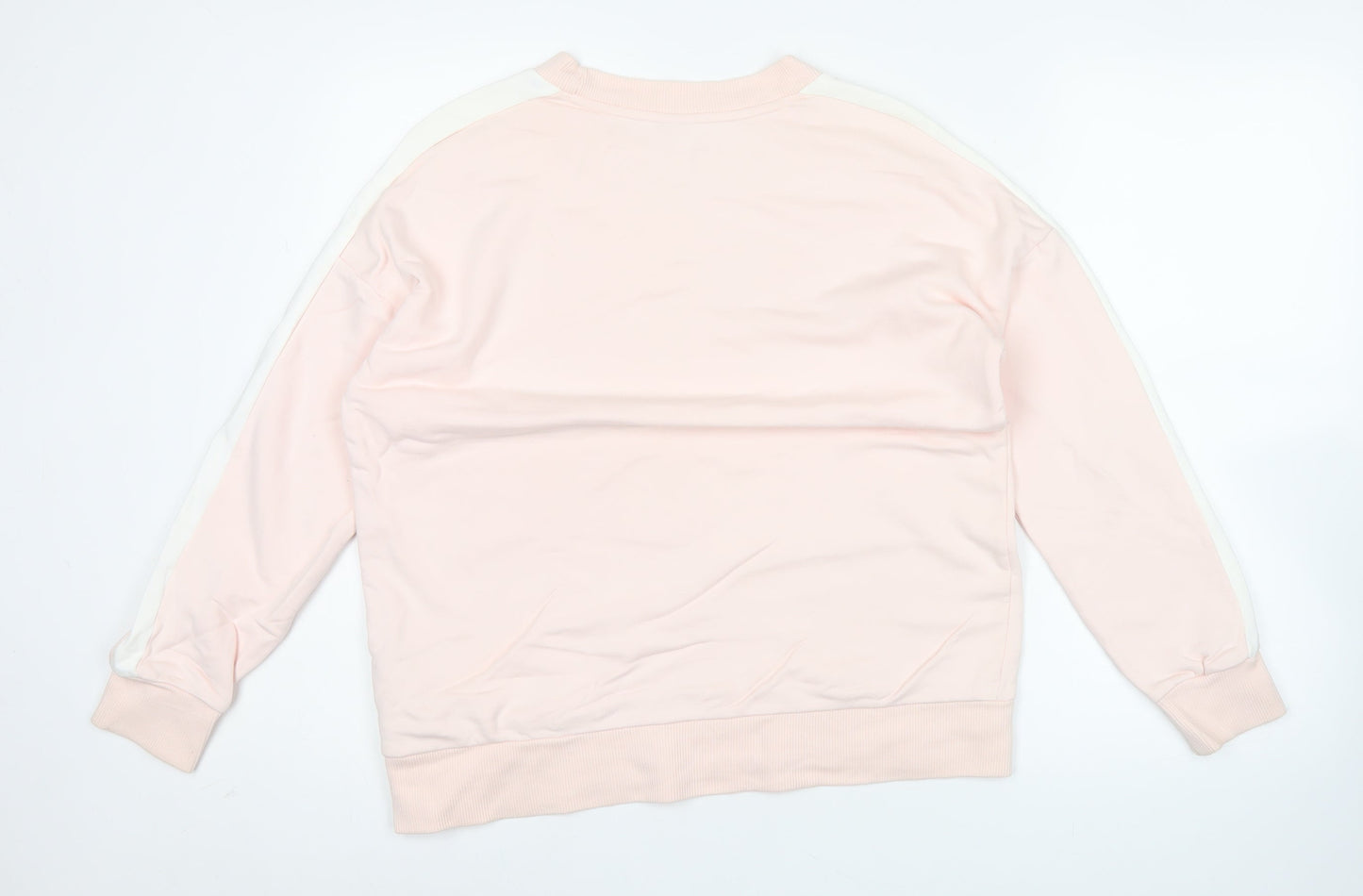 Puma Women’s Pink Logo Sweatshirt Size 10 Raglan Sleeve Crew Neck