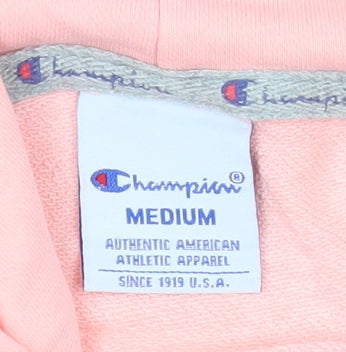 Champion x Kith Women's Pink Hoodie Medium Pullover Logo Cotton
