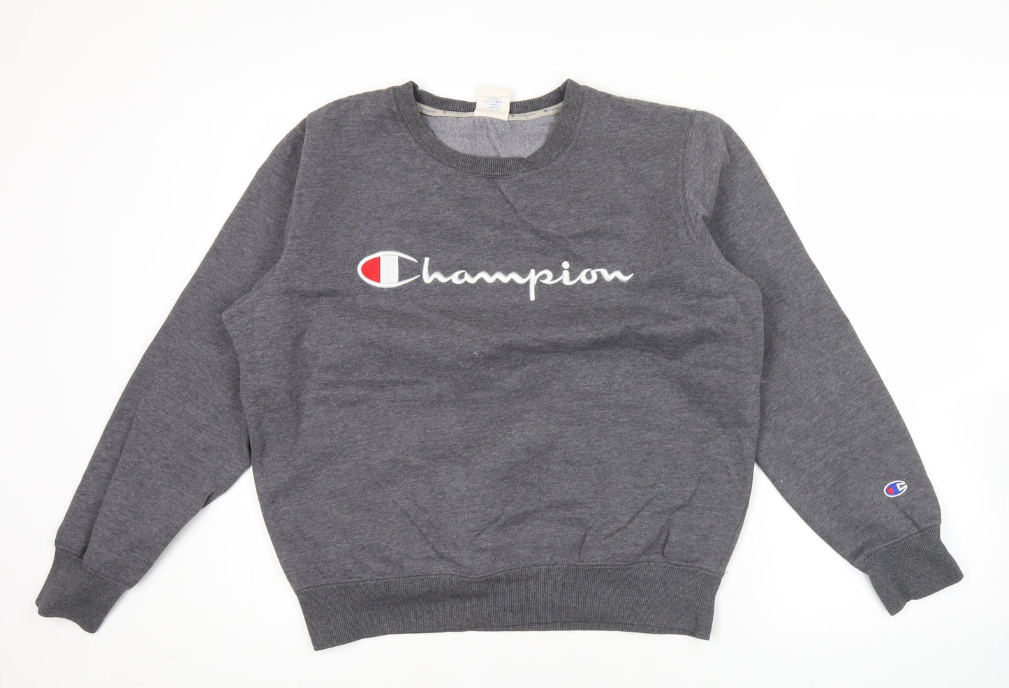 Champion Unisex Adults Grey XL Pullover Sweatshirt Logo Print