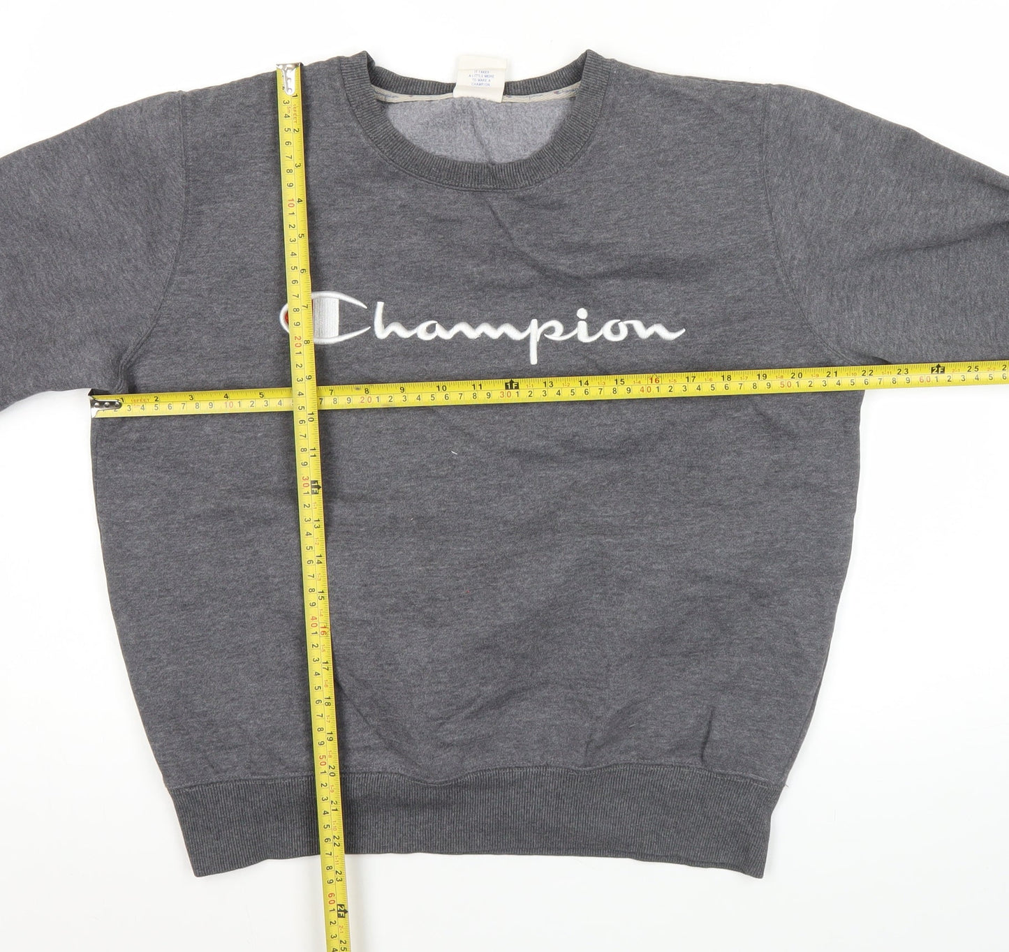 Champion Unisex Adults Grey XL Pullover Sweatshirt Logo Print