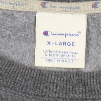 Champion Unisex Adults Grey XL Pullover Sweatshirt Logo Print
