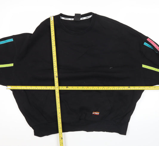 Umbro Womens Black Size 12 Pullover Sweatshirt Logo Graphic