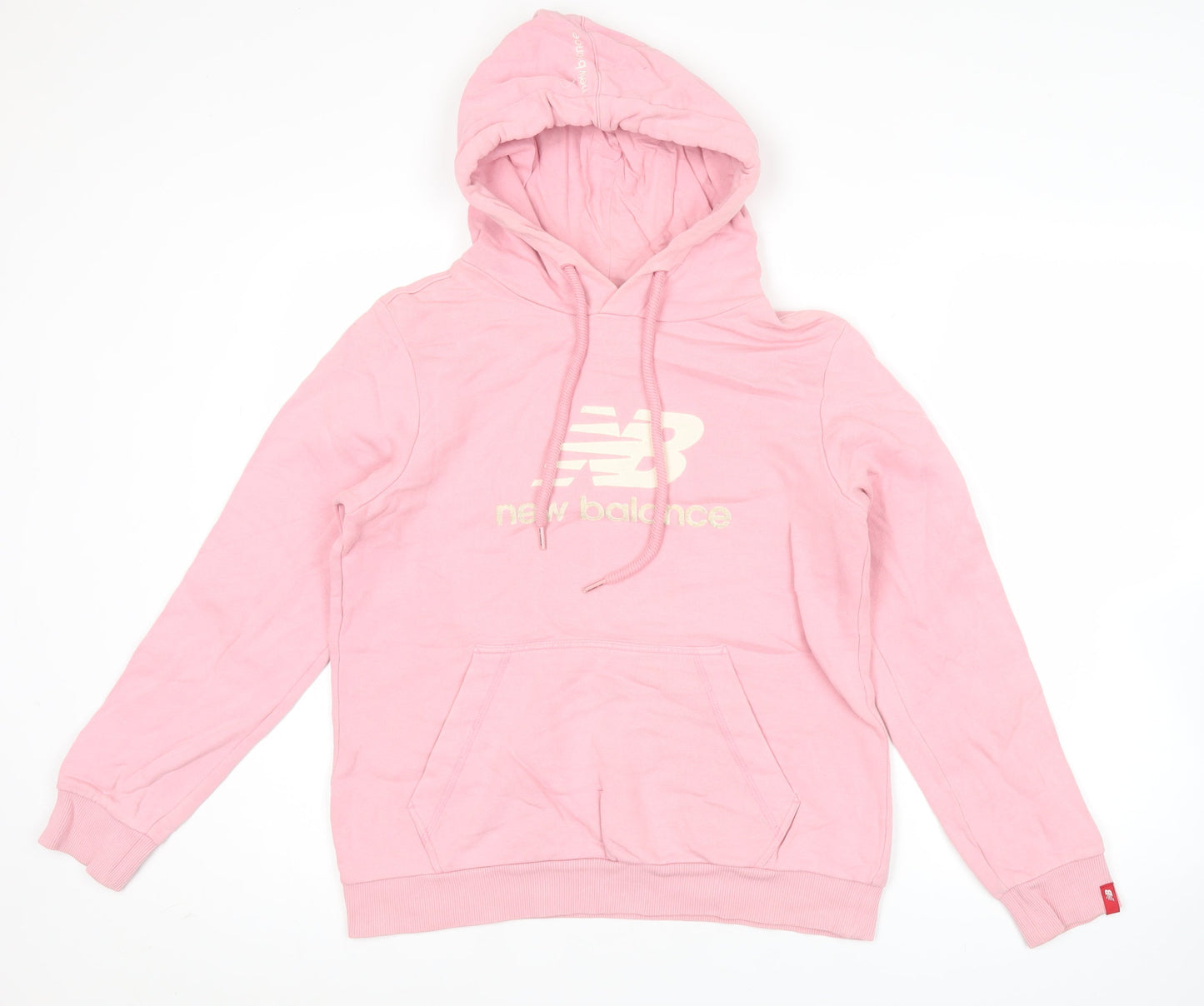 New Balance Women's Pink Pullover Hoodie Sweatshirt M Logo Print